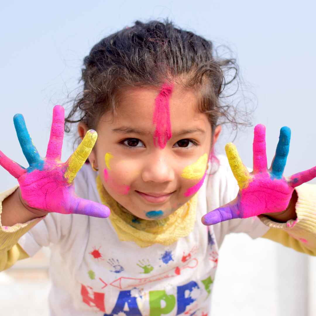 Kids happy with colors